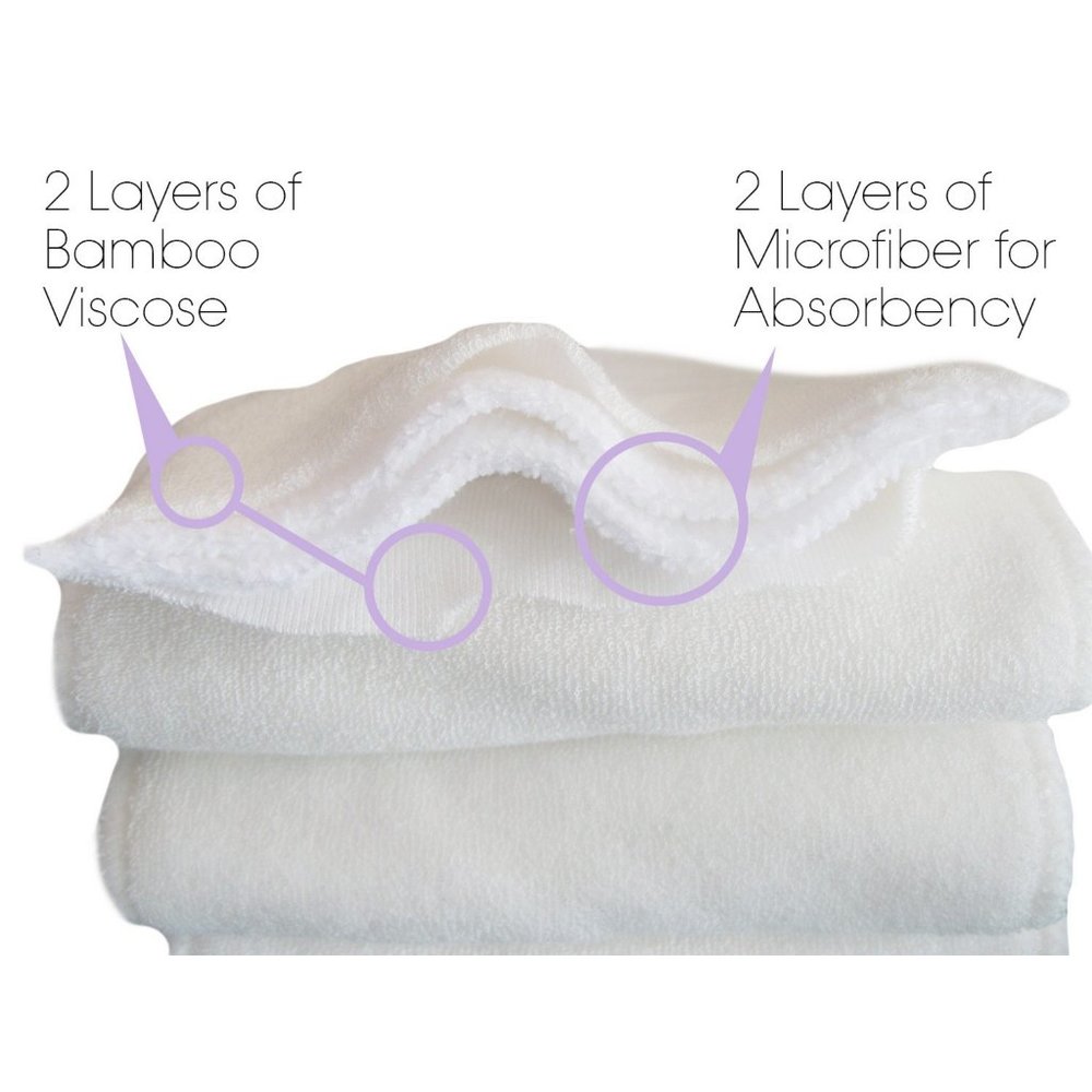 Reusable Bamboo Inserts Cloth Diaper Liner - Lot of 10 - Nora's Nursery